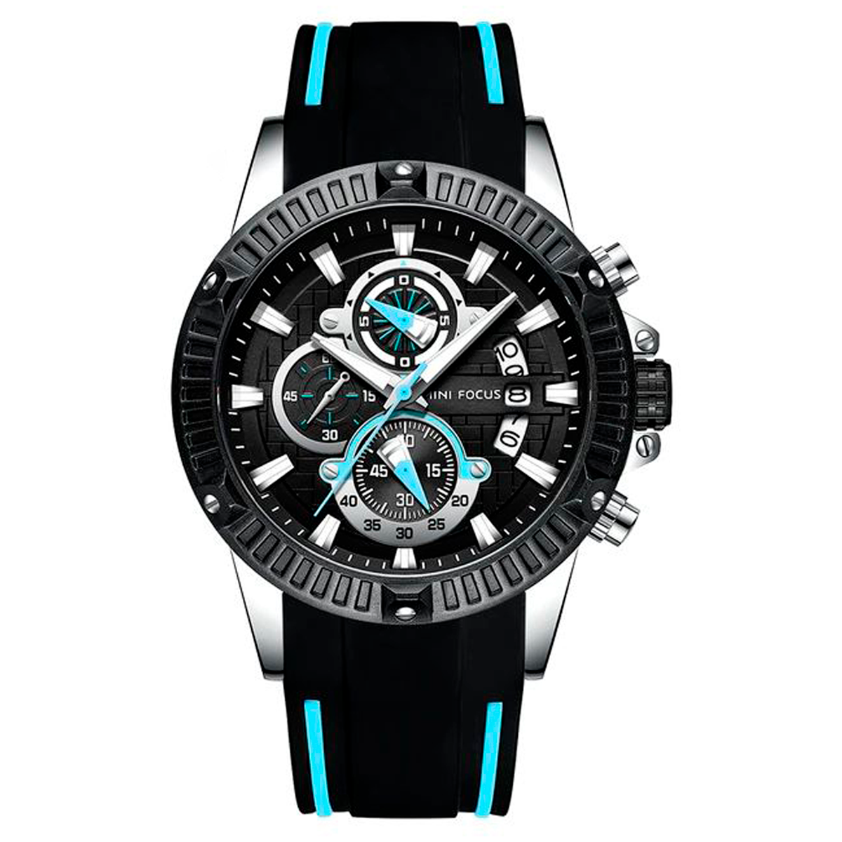 RELOJ MINIFOCUS SILICONA NEGRO MIN-36