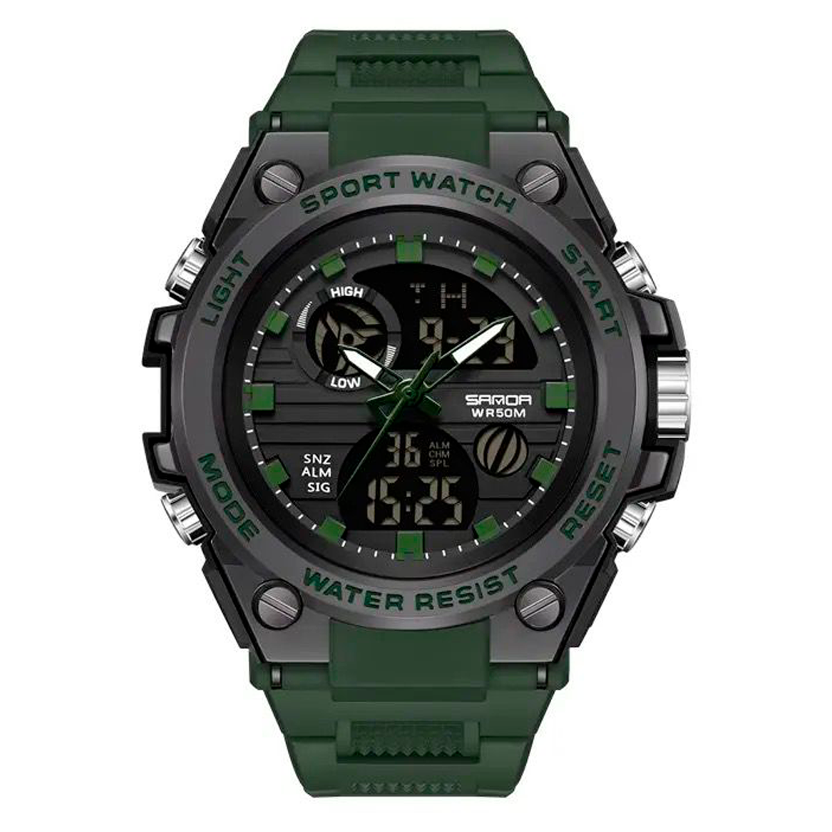 RELOJ SANDA SILICONA VERDE SAN-9