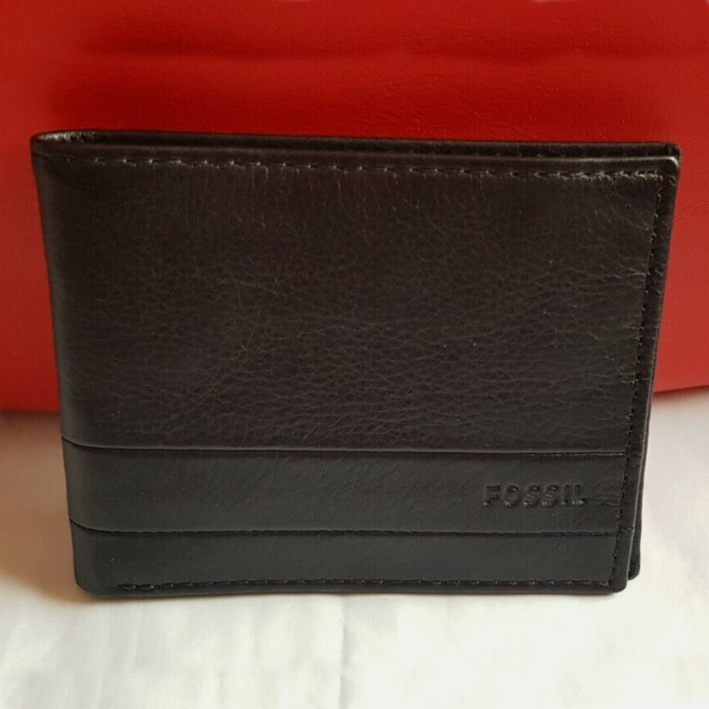 Billetera Fossil SML1392001 FOSB-2 Hombre Cuero Negro