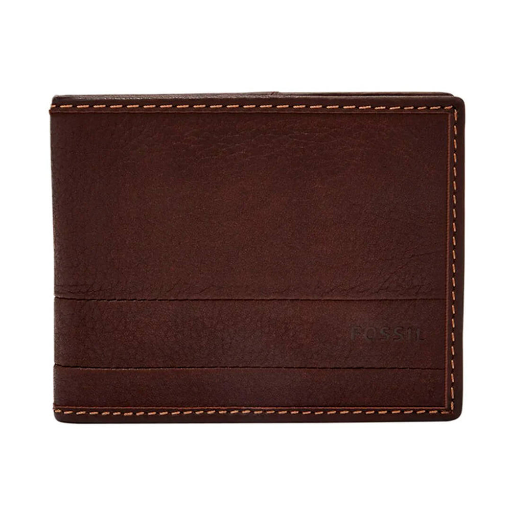 Billetera Fossil SML1392201 FOSB-3 Hombre Cuero Marrón