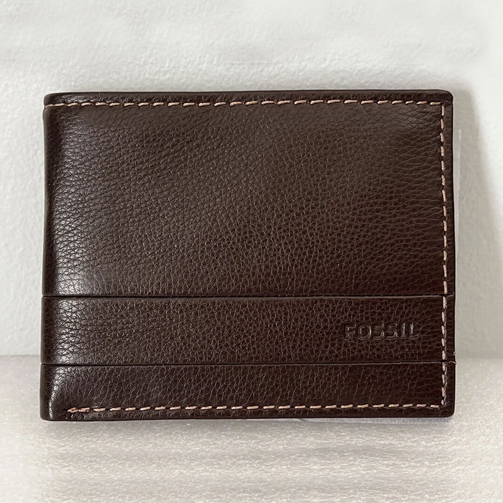 Billetera Fossil SML1392201 FOSB-3 Hombre Cuero Marrón