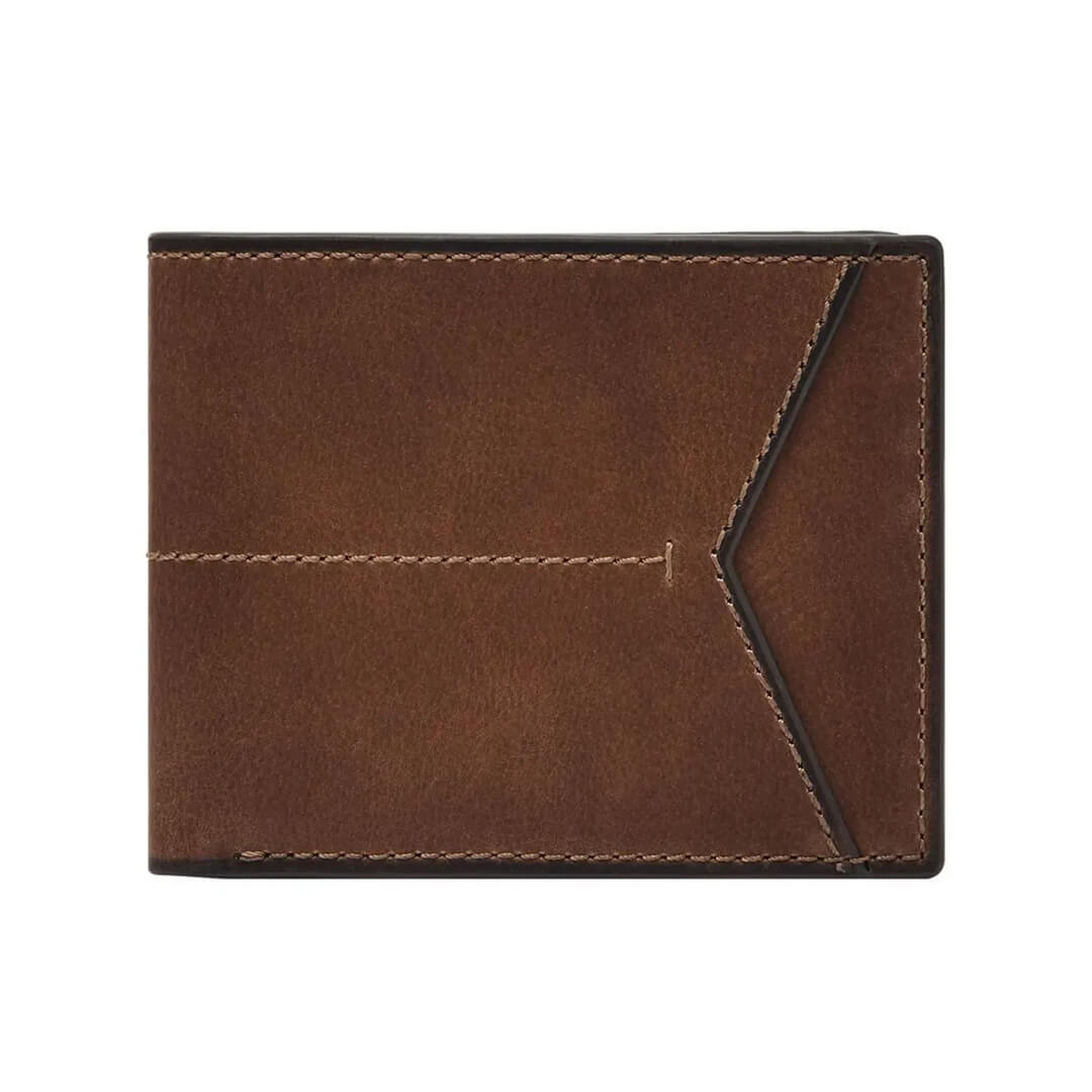Billetera Fossil SML1865200 FOSB-7 Hombre Cuero Marrón