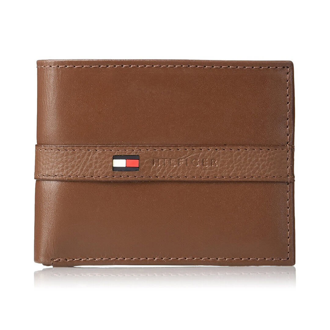 Billetera Tommy Hilfiger 31TL22X062 TOM-20 Hombre Cuero Caqui