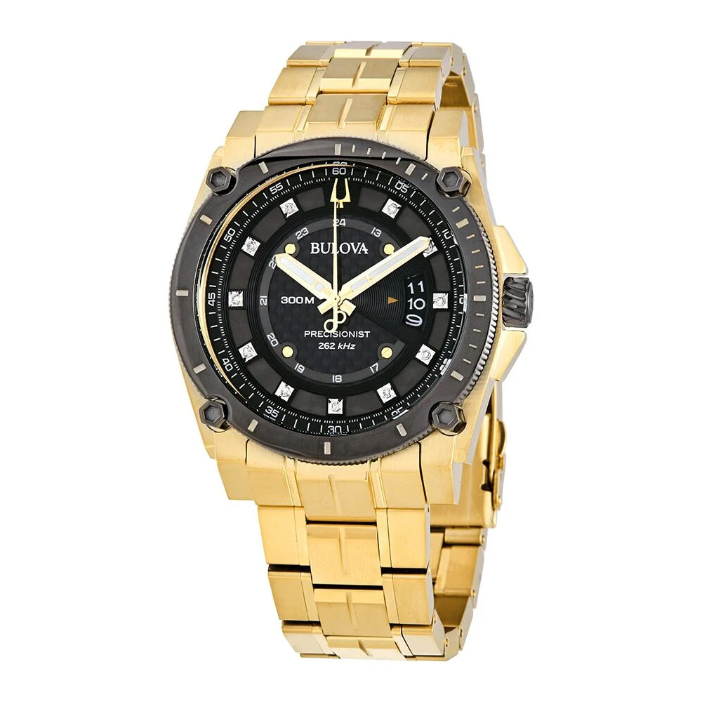 RELOJ BULOVA DORADO CON NEGRO 98D156 BUL-10