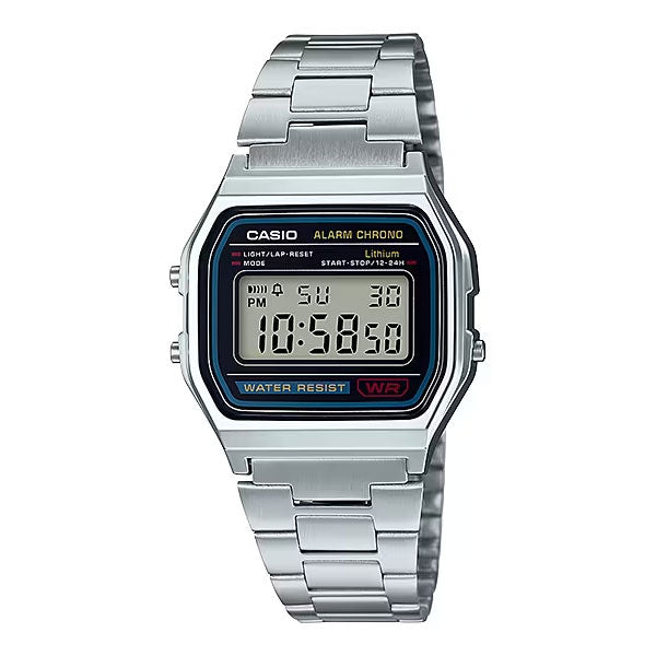 Reloj Casio A158WA-1DF Hombre Acero Plateado