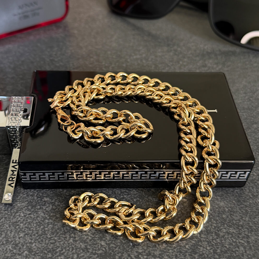 Cadena Eslabón CAD-6 Acero Dorado