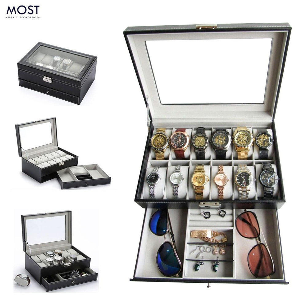 Organizador de Relojes y Accesorios ORG-2 - 2 Pisos de Lujo
