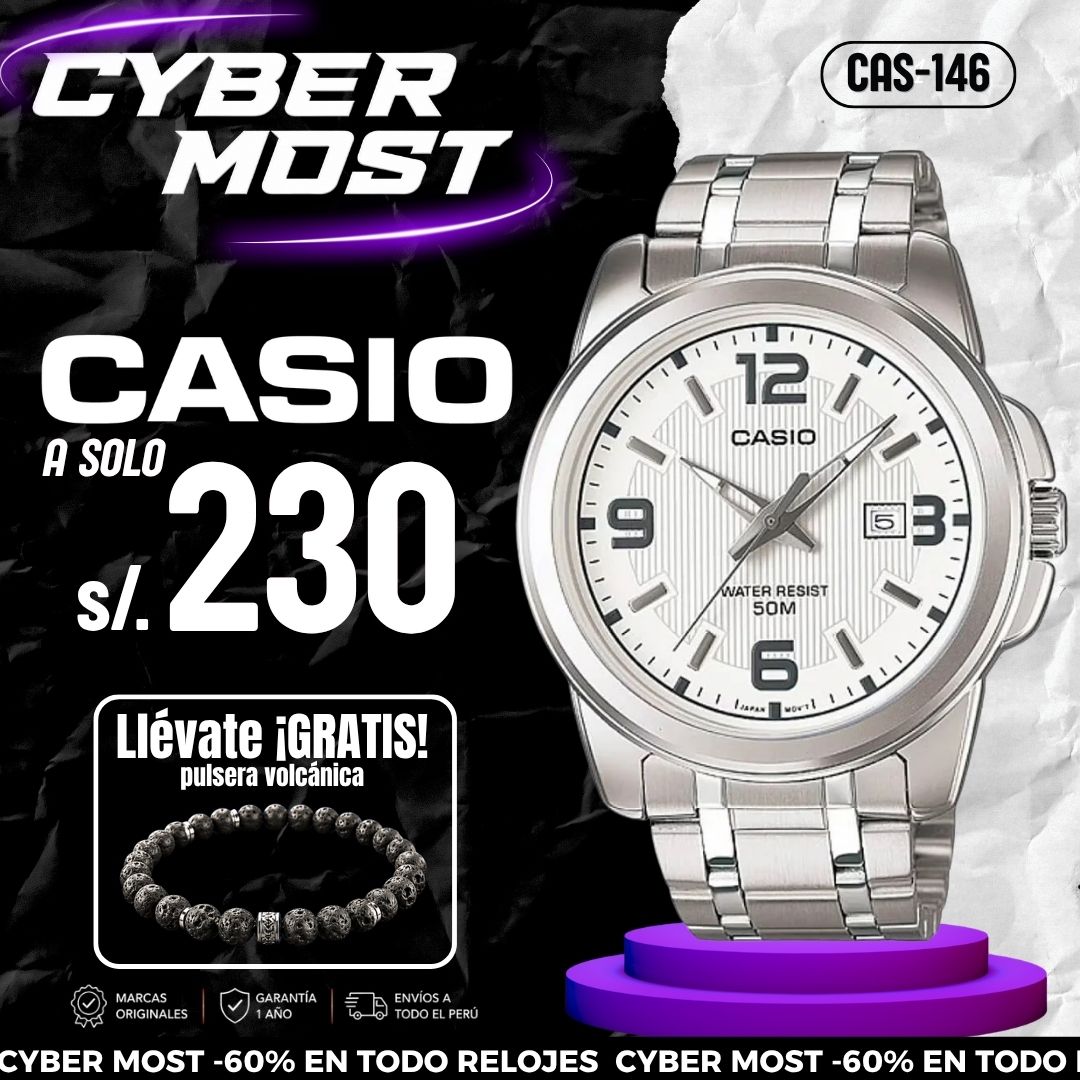 Reloj Casio MTP-1314D-7AV Hombre Acero Plateado