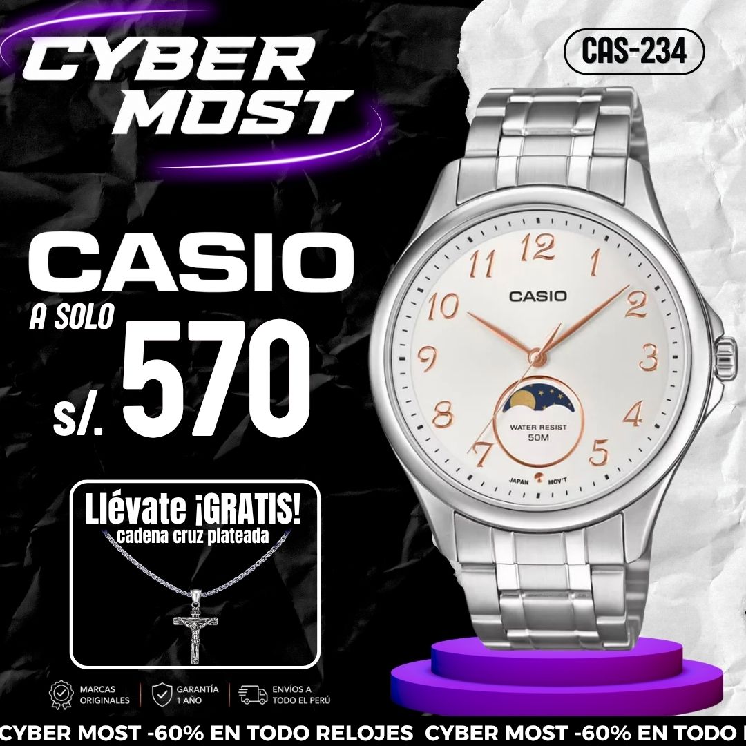 Reloj Casio MTP-M110D-7AV Hombre Acero Blanco