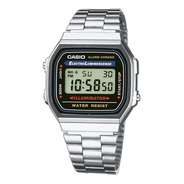 Reloj Casio A168WA-1 Hombre Acero Plateado