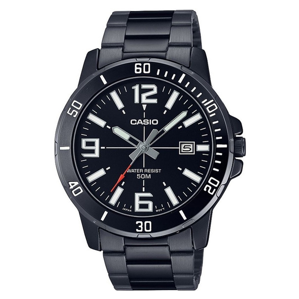 RELOJ CASIO ACERO NEGRO MTP-VD01B CAS-59