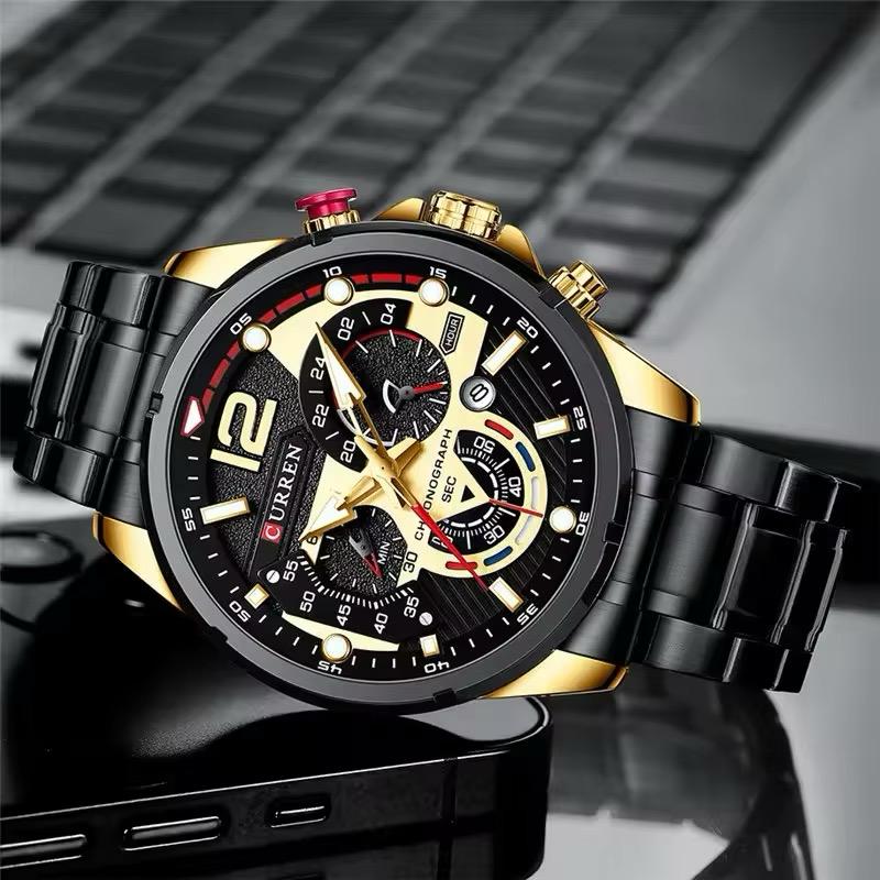 Reloj Curren CUR-12 Hombre Acero Negro
