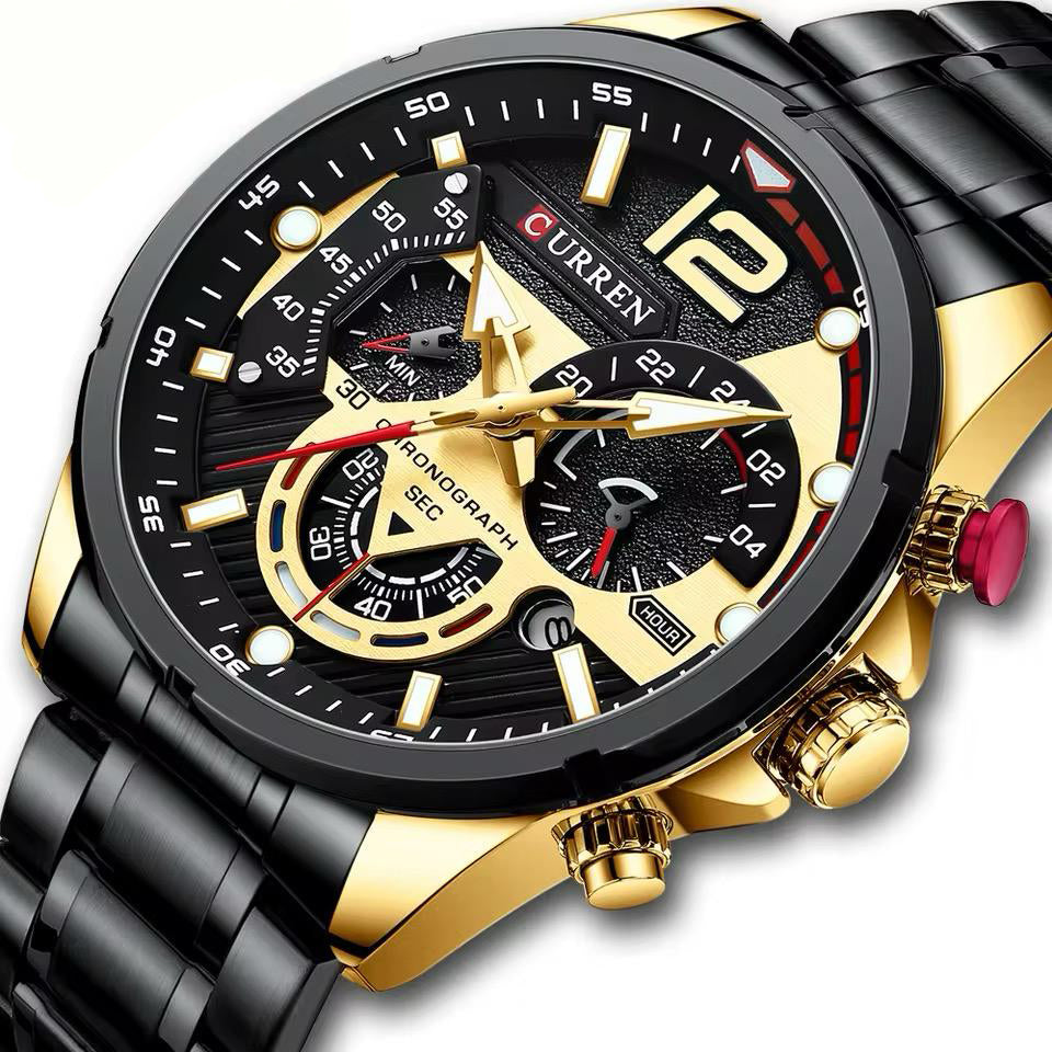 Reloj Curren CUR-12 Hombre Acero Negro