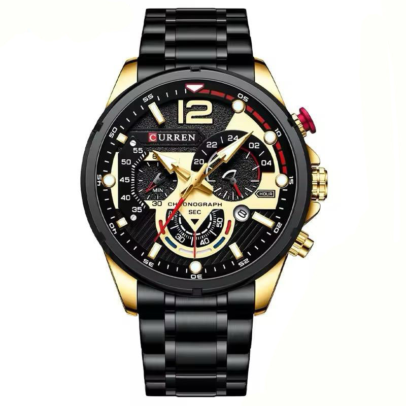 RELOJ CURREN ACERO NEGRO CUR-12