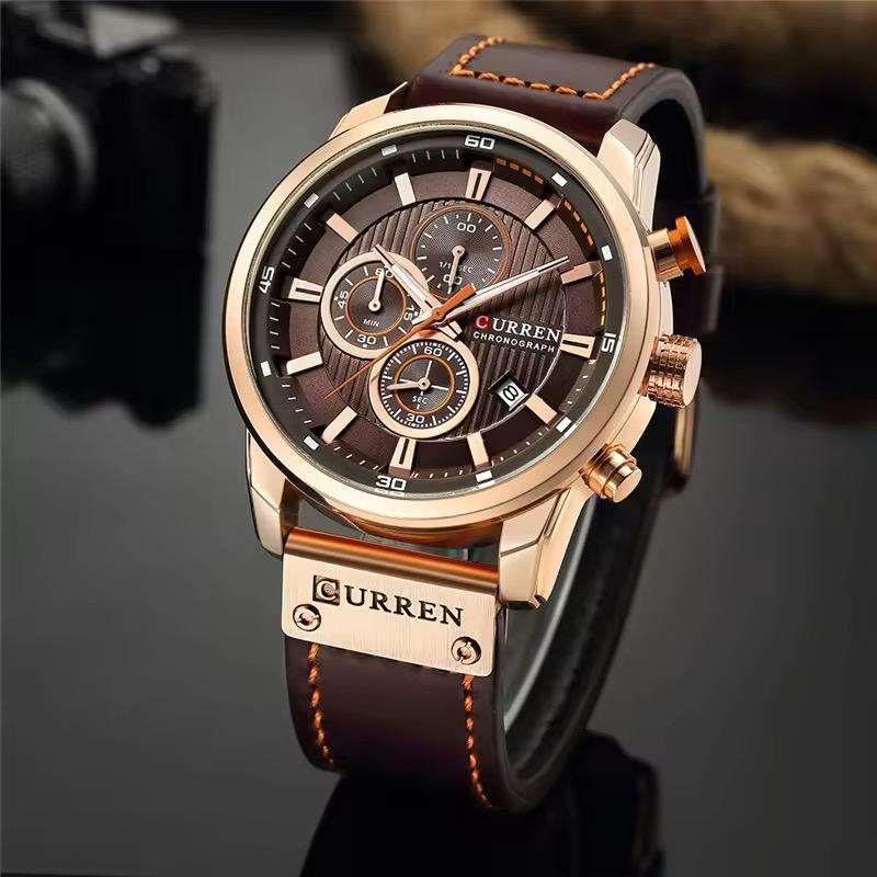 RELOJ CURREN CUERO MARRÓN CUR-16