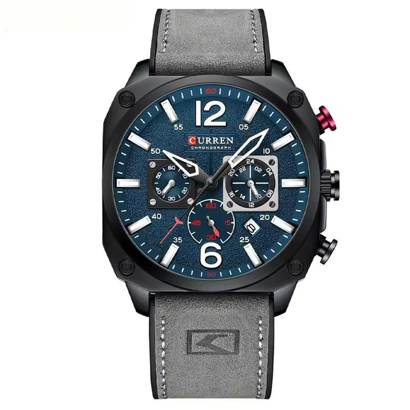 RELOJ CURREN GRIS CON AZUL CUR-18