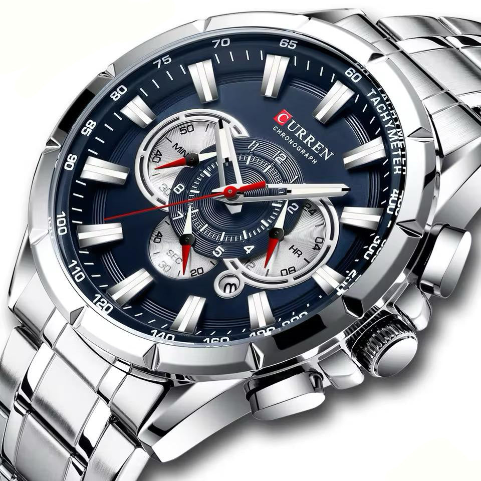 Reloj Curren CUR-7 Hombre Acero Plateado
