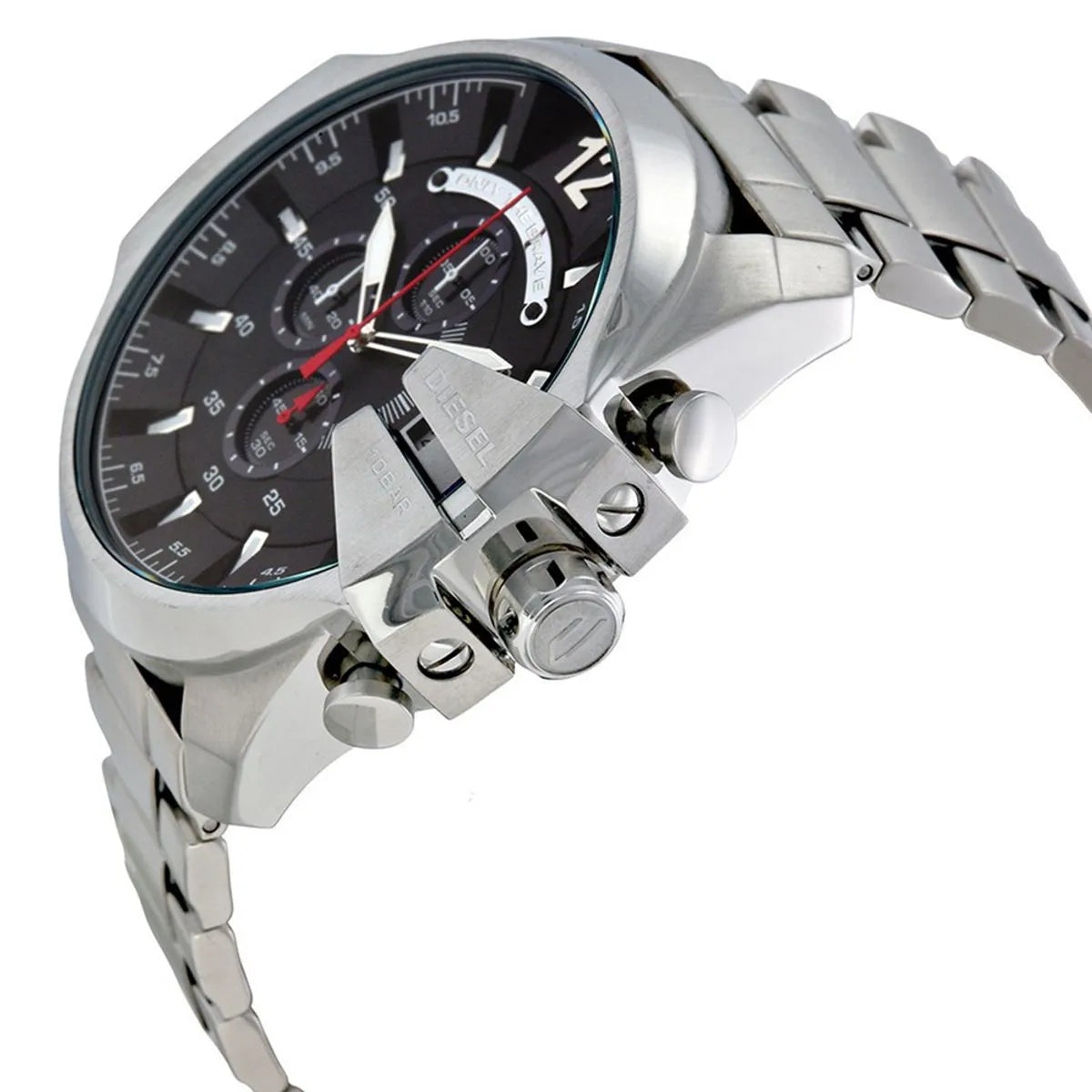 RELOJ DIESEL PLATEADO CON NEGRO DZ4308 DIE-24