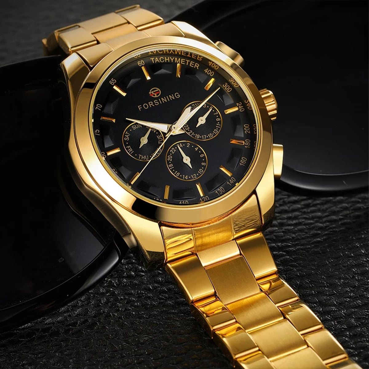 RELOJ FORSINING AUTOMÁTICO ACERO GOLD FOR-17