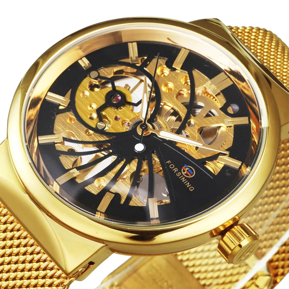Reloj automático Forsining FOR-34 en acero inoxidable, diseño moderno y elegante, perfecta opción para el hombre actual.