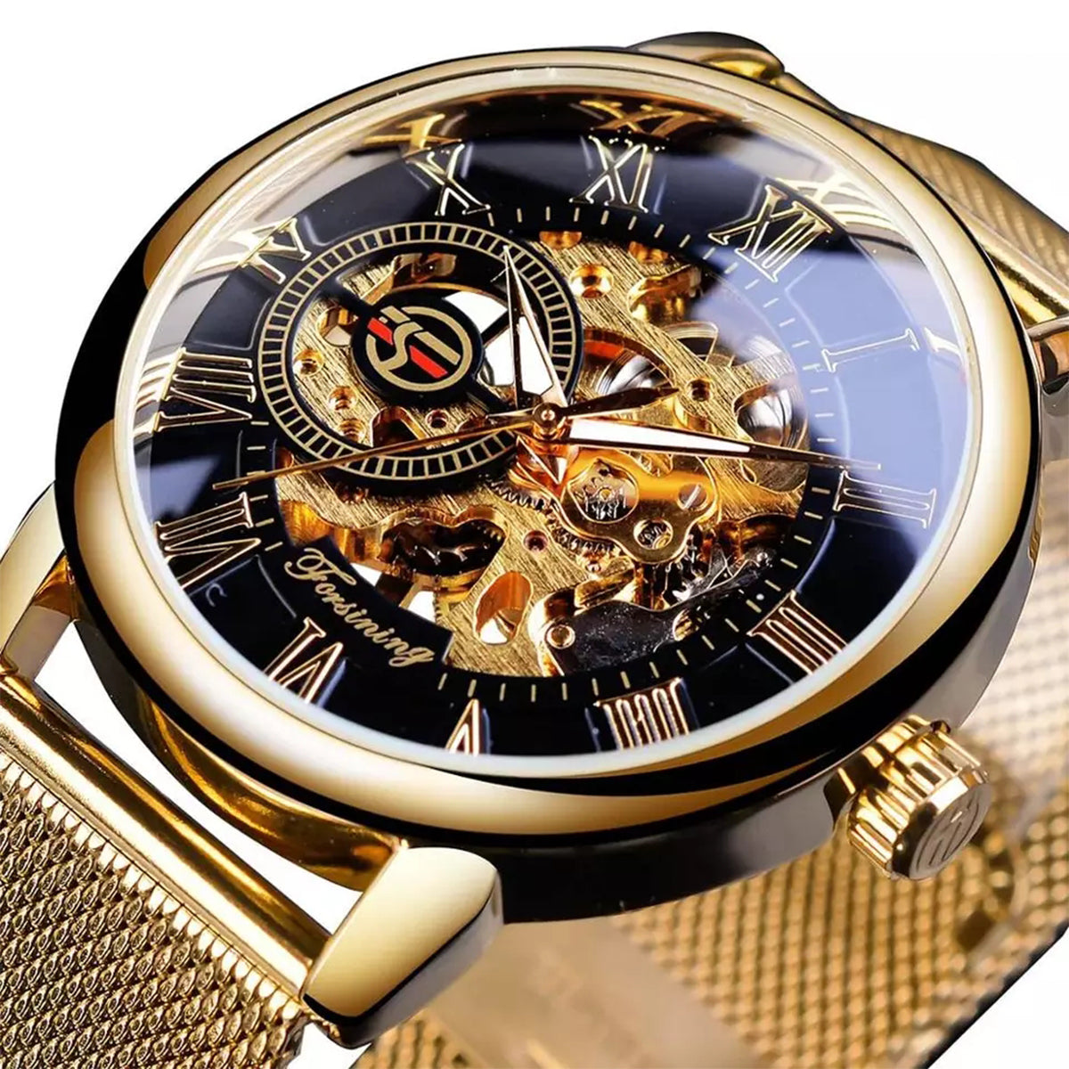 Reloj Forsining Hombre Automático Dorado | FOR-37
