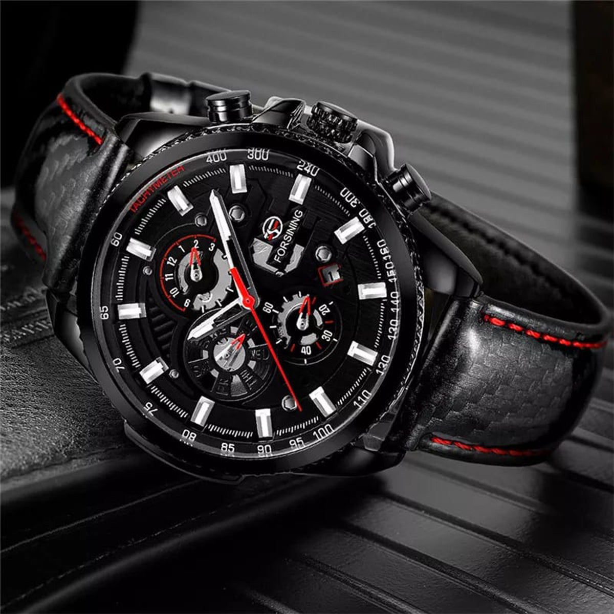 Reloj Forsining Racing Hombre Automático Negro | FOR-42