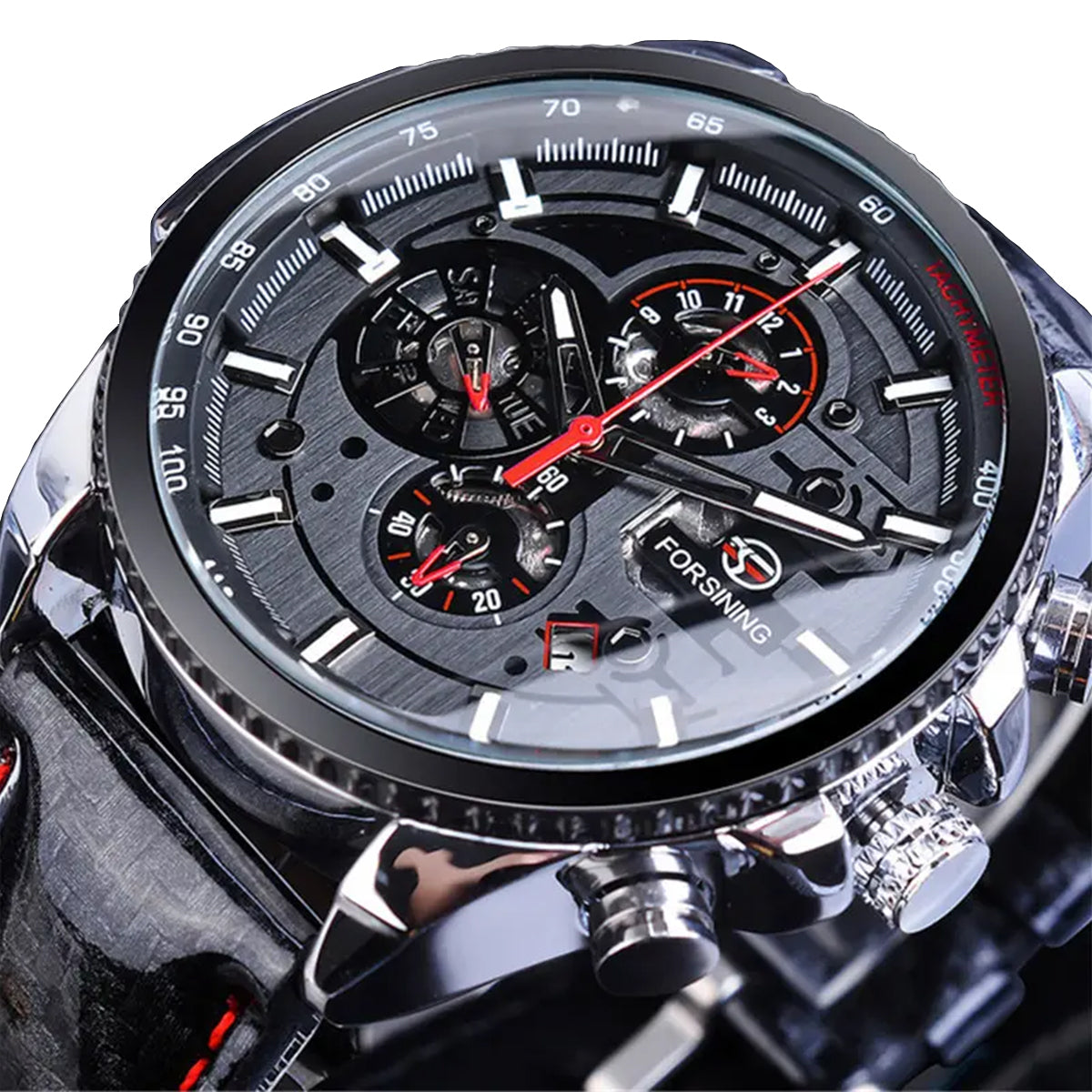 Reloj Forsining Racing Hombre Automático Negro | FOR-42