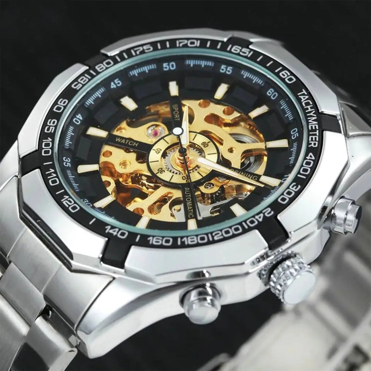 Reloj Forsining FOR-4 Hombre Automático Plateado