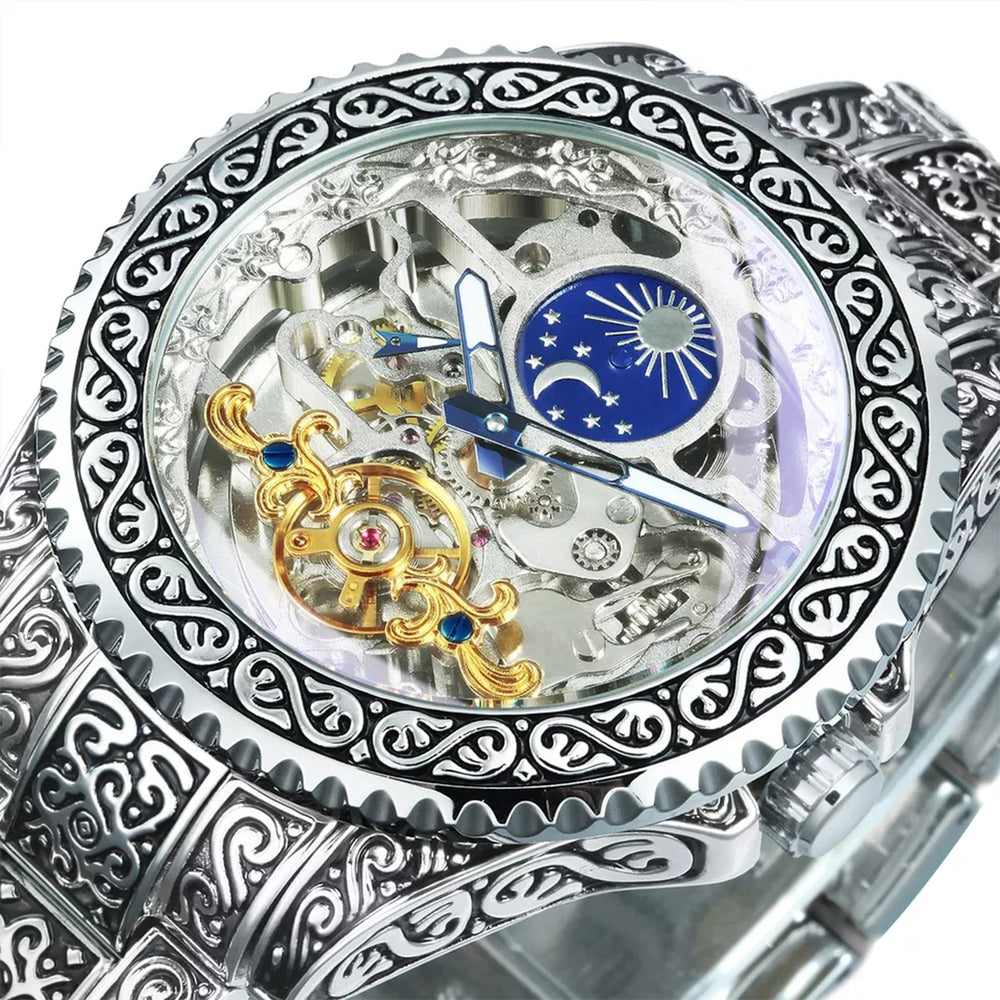 Reloj Forsining FOR-45 Hombre Automático Plateado