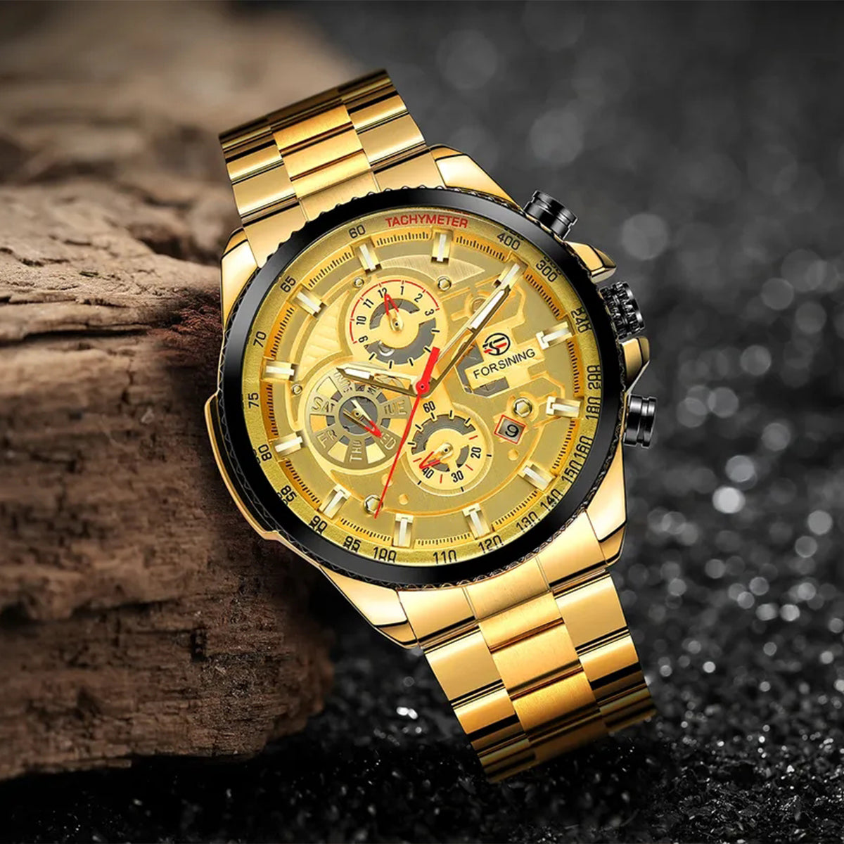 RELOJ FORSINING RACING GOLD FOR-47