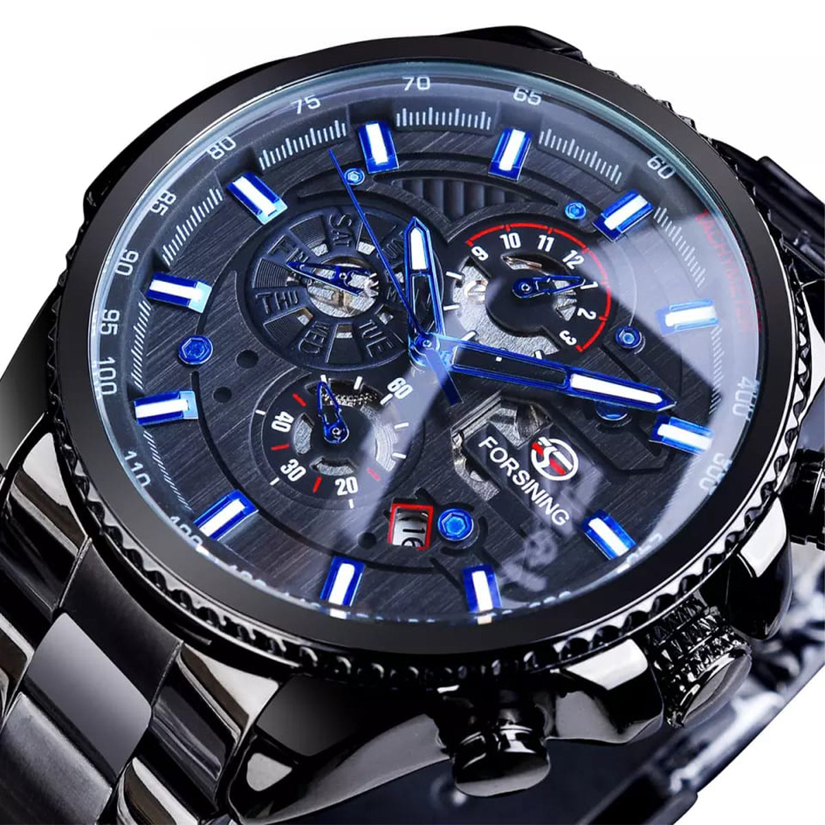 RELOJ FORSINING RACING BLACK FOR-48