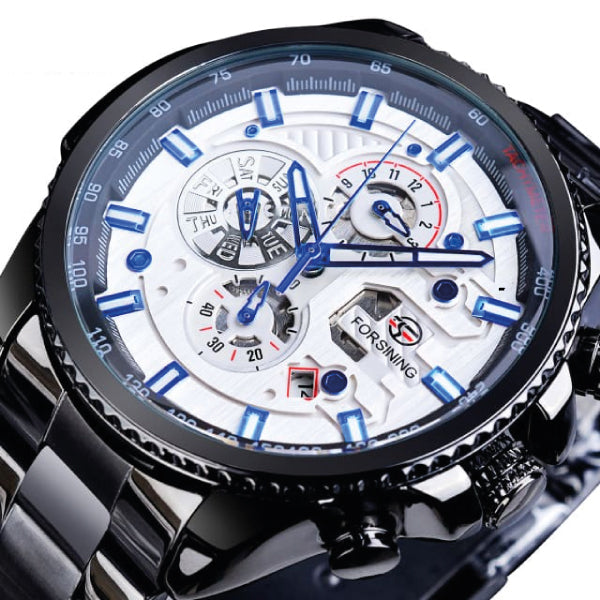 RELOJ FORSINING RACING BLACK BLUE FOR-50