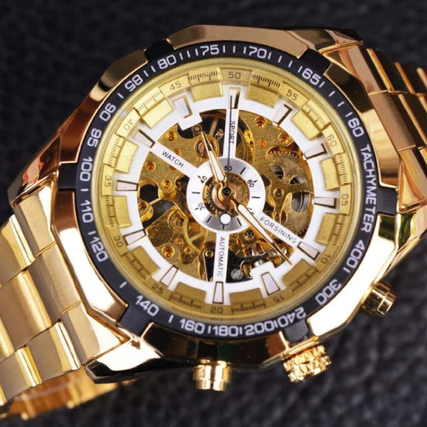 RELOJ FORSINING ACERO DORADO FOR-54