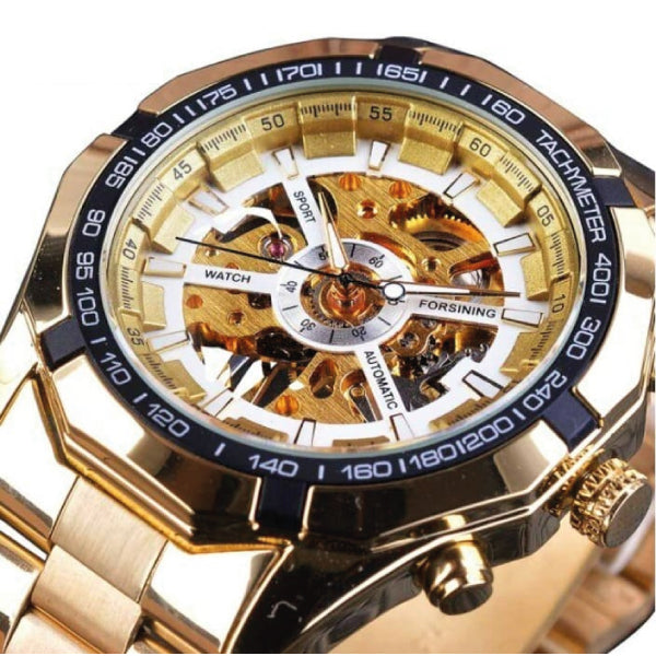 RELOJ FORSINING ACERO DORADO FOR-54