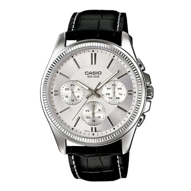 Reloj Casio MTP-1375L-7AV Hombre Cuero Negro
