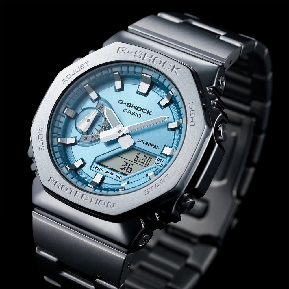 Reloj G Shock GM-2110D-2A Hombre Acero Celeste