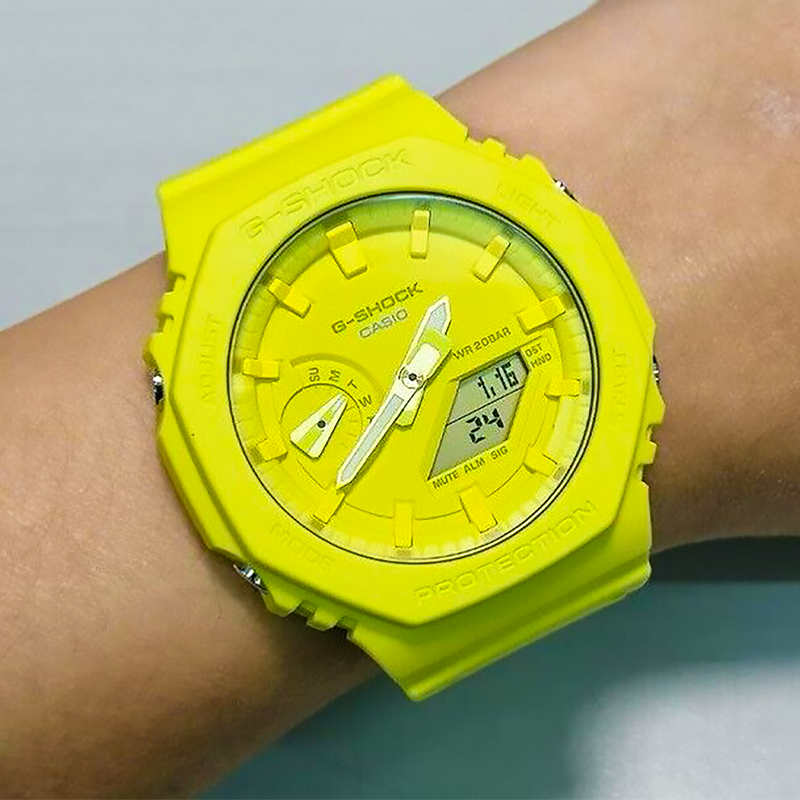 RELOJ G-SHOCK AMARILLO GA-2100-9A9 G-SK-154