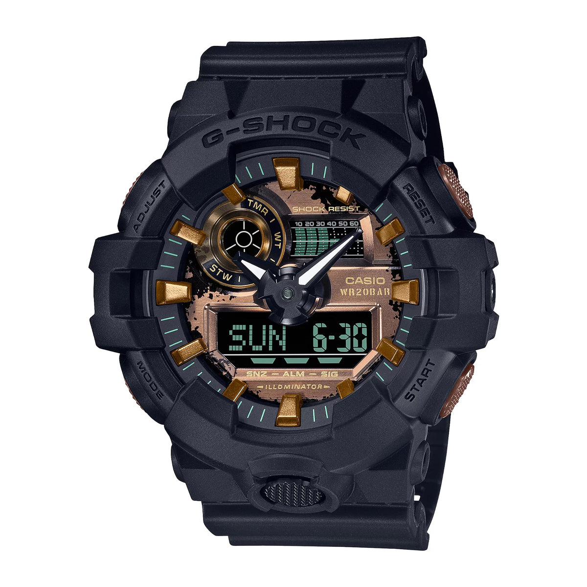 RELOJ G-SHOCK NEGRO GA-700RC-1A G-SK-158