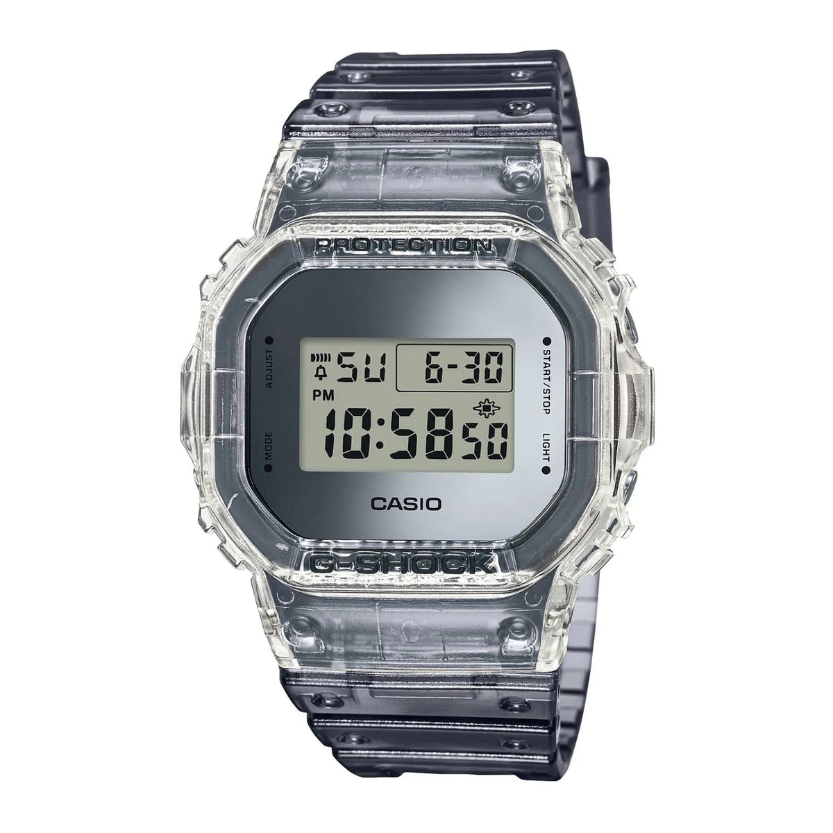 RELOJ G-SHOCK TRANSPARENTE CON NEGRO DW-5600SK-1D G-SK-22