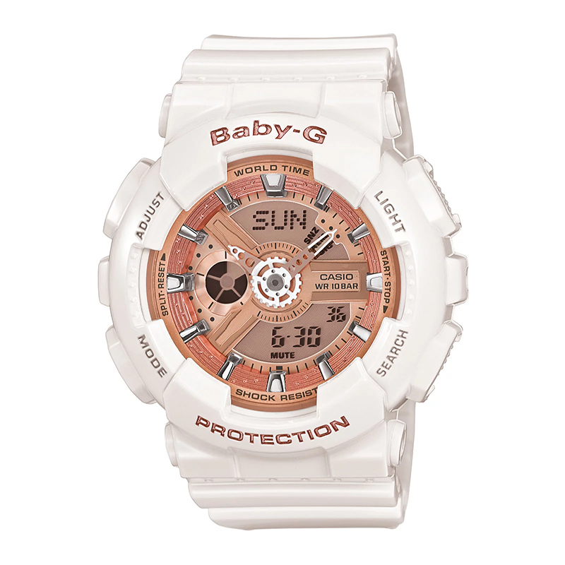 RELOJ BABY-G RESINA BLANCO BA-110-7A1DR G-SK-M-25