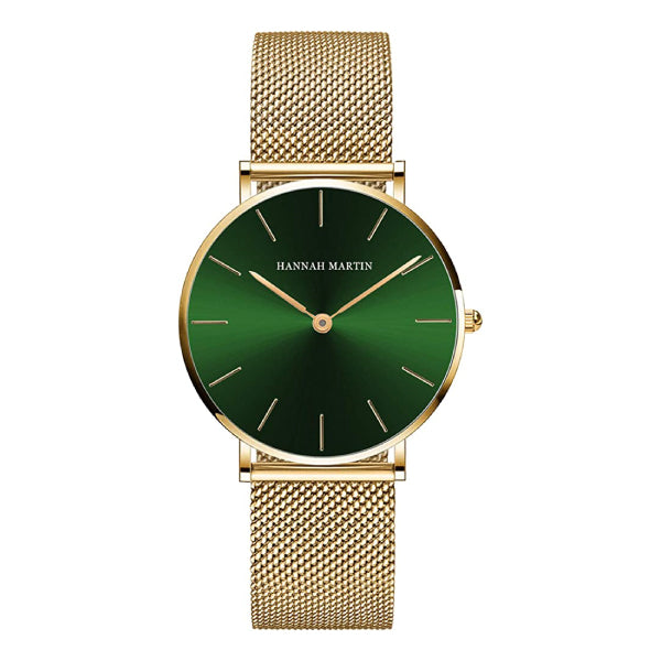 RELOJ HANNA MARTIN MALLA DORADO-VERDE HAN-M-16