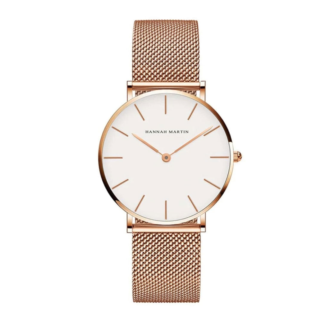 Reloj Hannah Martin Mujer Acero Oro Rosa | HAN-M-3