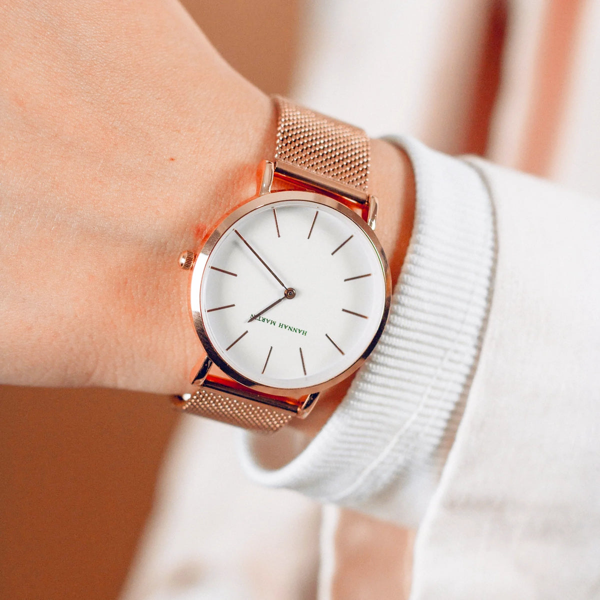 Reloj Hannah Martin Mujer Acero Oro Rosa | HAN-M-3