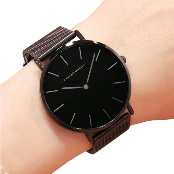 RELOJ HANNAH MARTIN MALLA NEGRO HAN-M-9