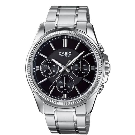 Reloj Casio MTP-1375D-1A Hombre Acero Plateado