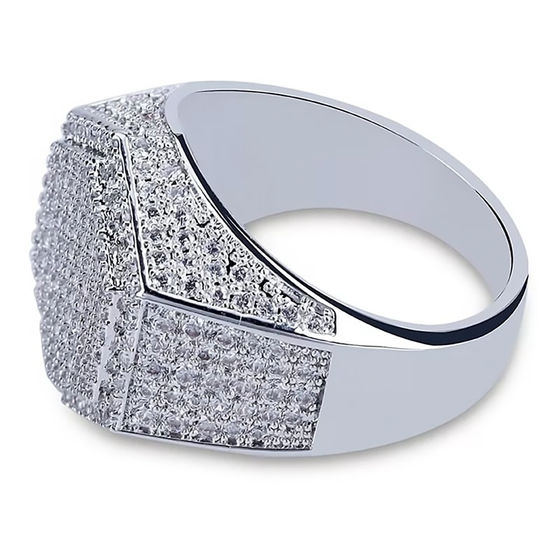 Anillo Zircon ANI-4 Acero Plateado