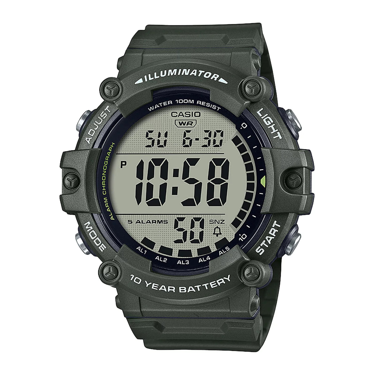 Reloj Casio AE-1500WHX-3A Hombre Resina Verde | CAS-76