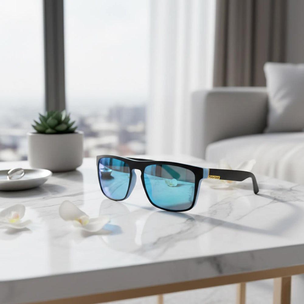 Lentes de Sol GAF-15 Hombre Deportivo Celeste