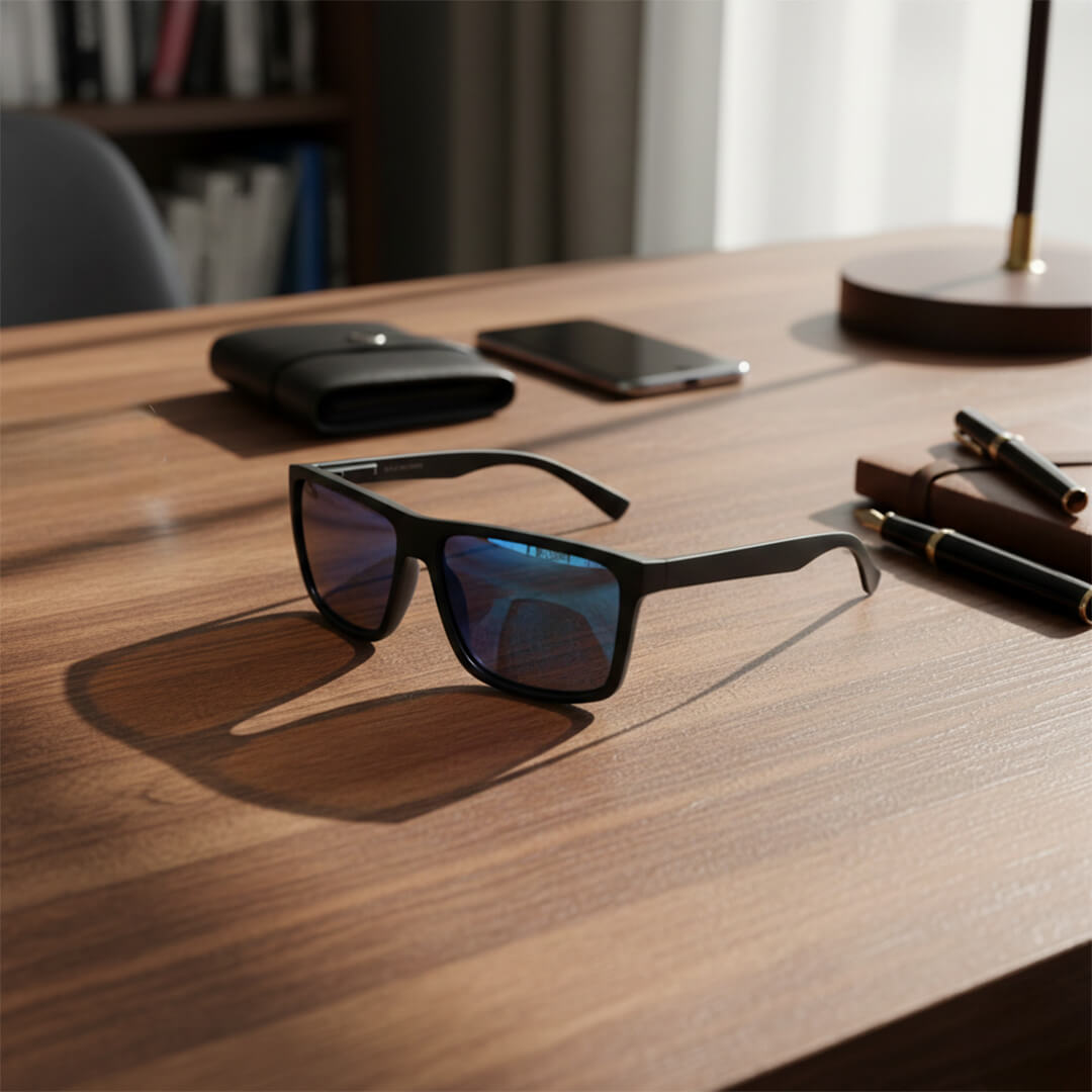 Lentes de Sol GAF-6 Hombre Deportivo Azul