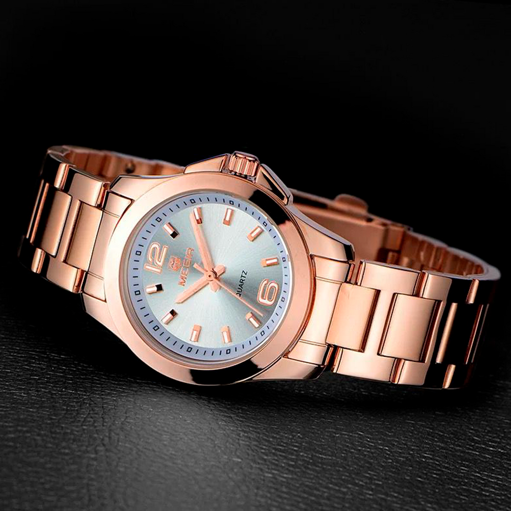 Reloj Megir MEG-M-5 Mujer Acero Oro Rosa